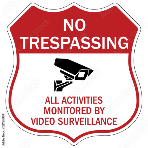 No trespassing sign all activities monitored by video surveillance