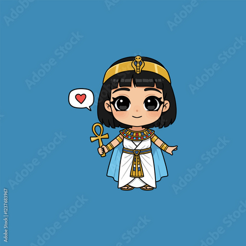 Adorable Egyptian Princess Chibi Anime Art