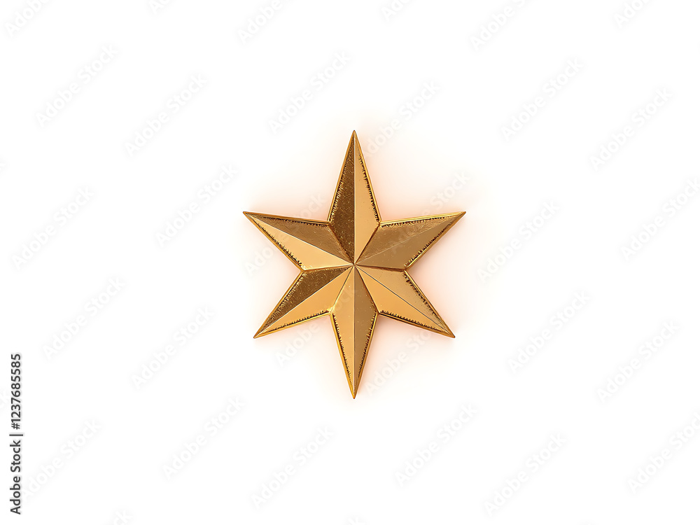 3D gold sparkling star isolated on white background 3D gold sparkling star isolated on white background