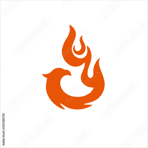Print firebird design for your company logo, brand and products