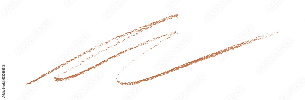 Naklejka premium brown pencil strokes isolated on transparent background