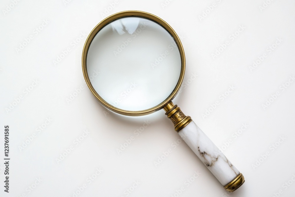 Elegant Magnifying Glass with Marble Handle Elegant Magnifying Glass with Marble Handle