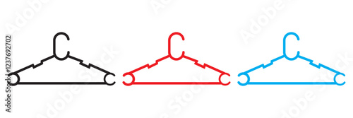 Clothes hanger icon. Simple illustration of clothes hanger vector icon for web design isolated on white background 