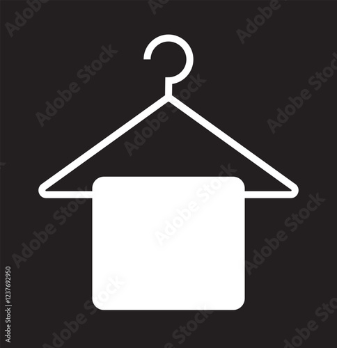 Hanger with cloth icon. Element of tailor, clothier. Premium quality graphic design icon. Signs and symbols collection icon for websites, web design, mobile app 