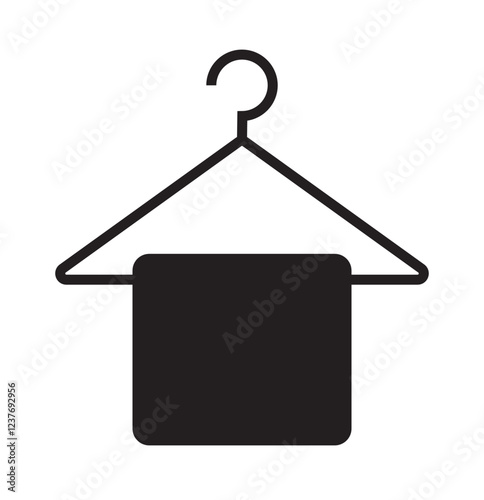 Hanger with cloth icon. Element of tailor, clothier. Premium quality graphic design icon. Signs and symbols collection icon for websites, web design, mobile app 