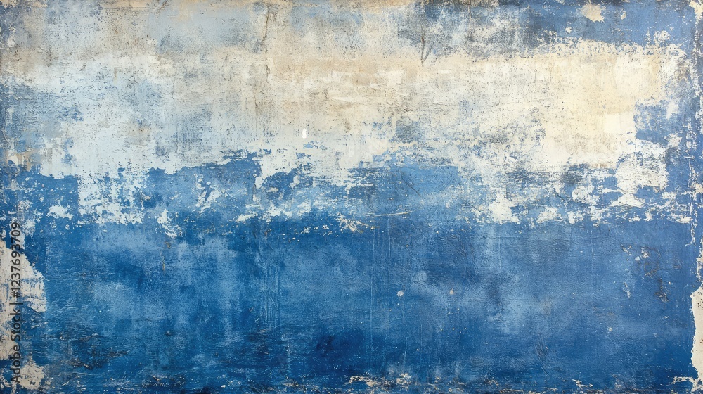 Obraz premium Urban grunge-inspired textured blue backdrop with subtle fading and rough edges.