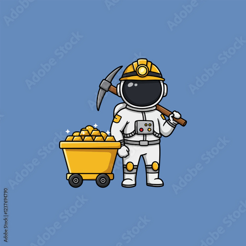 Astronaut Miner A Cartoonish Space Gold Rush