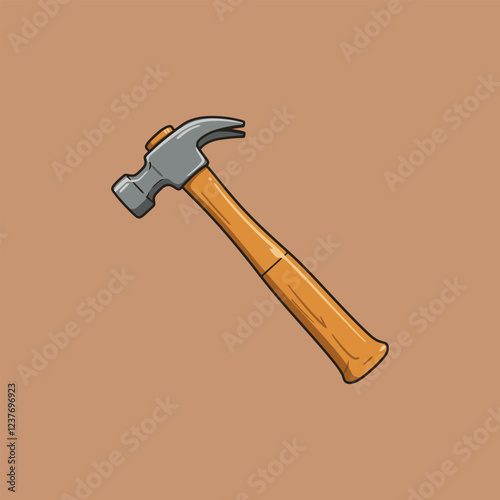 Classic Claw Hammer A Simple, Illustrated Tool