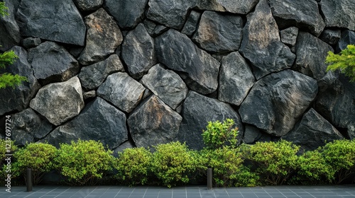 Warm-toned natural rock wall, perfect for a modern architectural backdrop photo