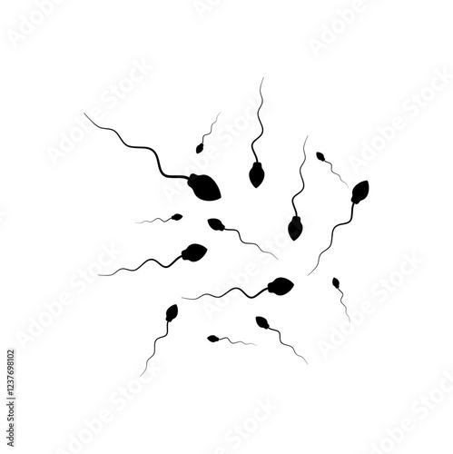 Sperm cells icon. Vector illustration