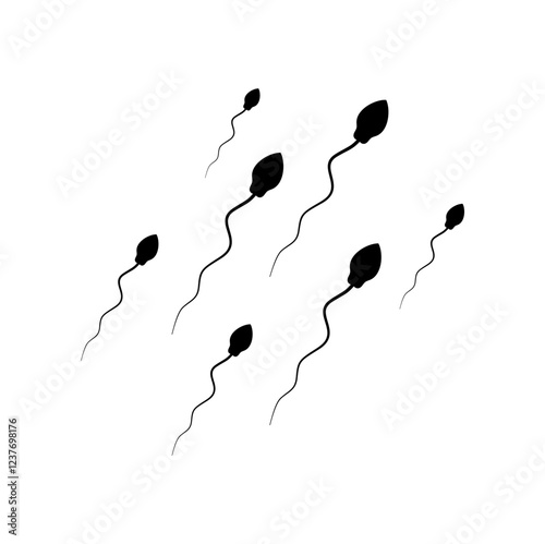 Sperm cells icon. Vector illustration