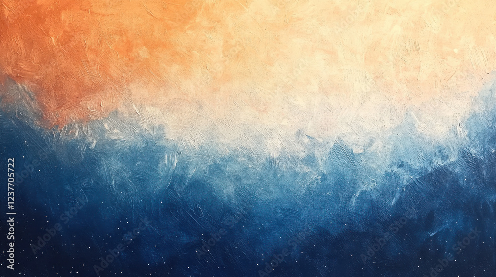 Fototapeta premium A breathtaking celestial background, with a radiant explosion of warm and cool tones--midnight blues, fiery oranges
