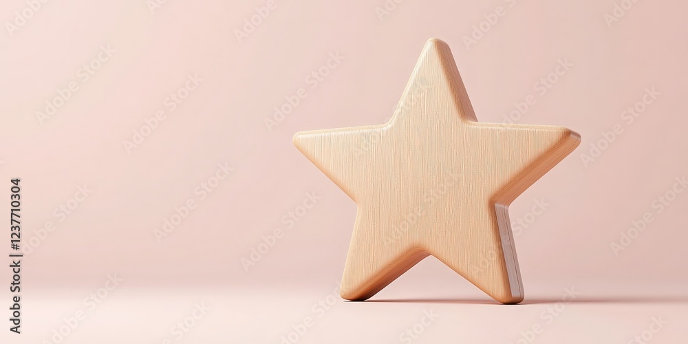 feedback survey response for statistics concept. Wooden star decoration on a soft pastel background. feedback survey response for statistics concept. Wooden star decoration on a soft pastel background.