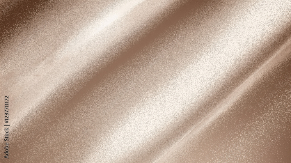 Fototapeta premium Elegant beige satin texture with soft light and shadow gradient, creating a luxurious and refined wallpaper design suitable for interior decoration. Close-up view highlighting the smooth fabric, perfe