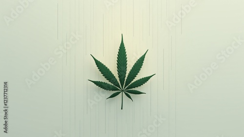 Marijuana leaves barely visible between dashed lines, symbolizing mystery and concealment.