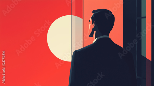 silhouette of a businessman 