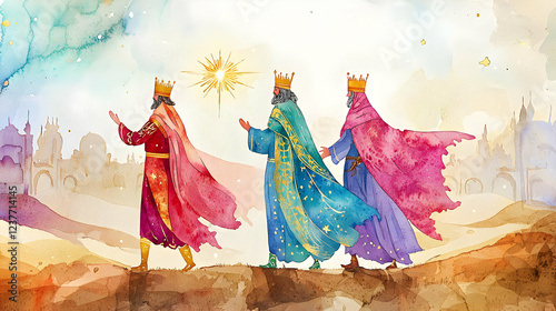 watercolor background with watercolor painting