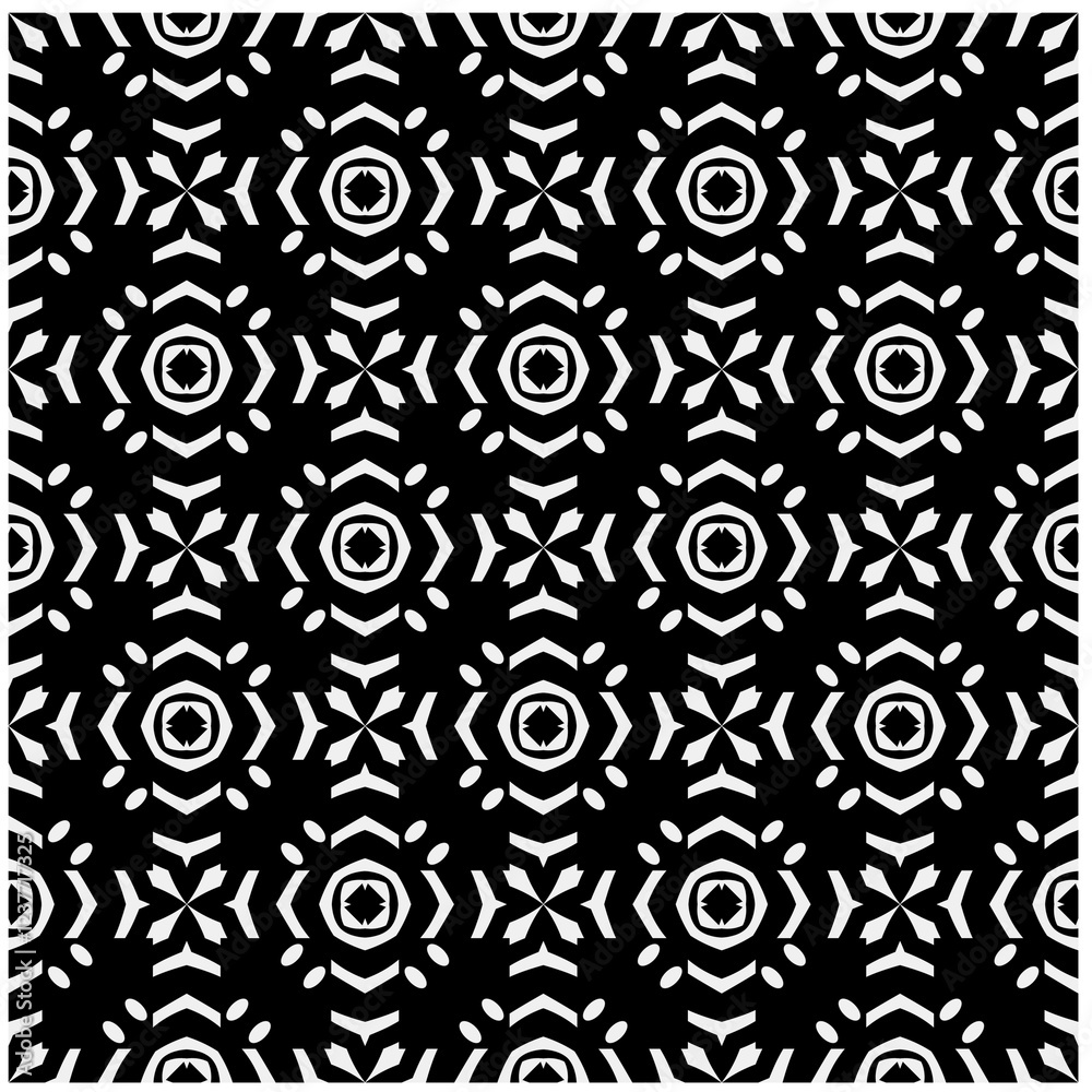 Seamless pattern with repeating abstract shapes.Black and white texture.Design element for prints, decoration, cover, textile,wallpaper, background, wrapping paper, clothing, fabric, package, cards. Seamless pattern with repeating abstract shapes.Black and white texture.Design element for prints, decoration, cover, textile,wallpaper, background, wrapping paper, clothing, fabric, package, cards.