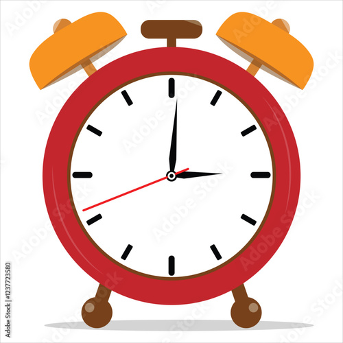 red alarm clock vector