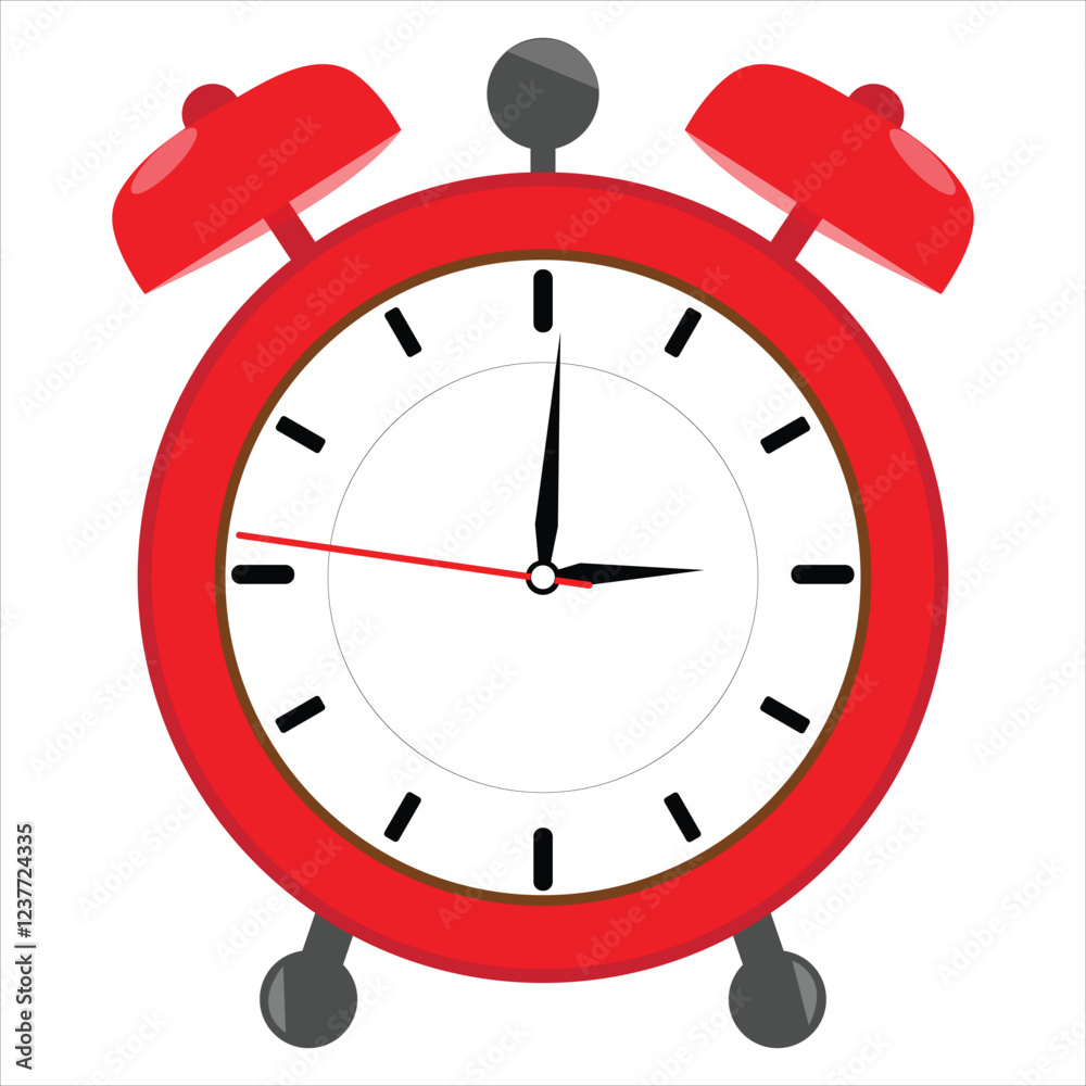 alarm clock is isolated on a white background alarm clock is isolated on a white background