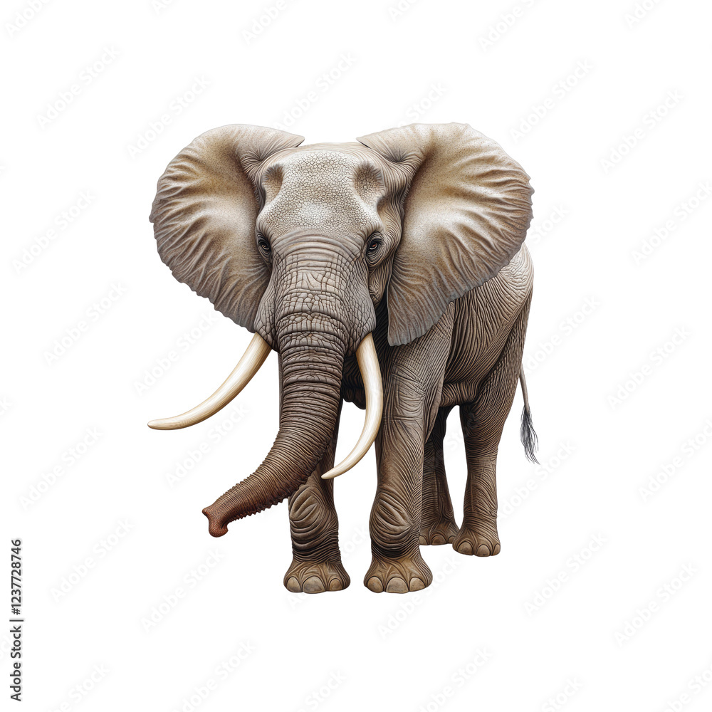 Fototapeta premium Majestic African Elephant Portrait Powerful Symbol of Wildlife