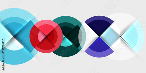 Target circle geometric abstract shapes. Vector Illustration For Wallpaper, Banner, Background, Card, Book Illustration, landing page