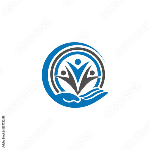 Hand care logo vector design.