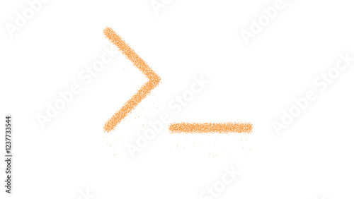 Canvas Print Icon terminal is made of yellow grains of sand