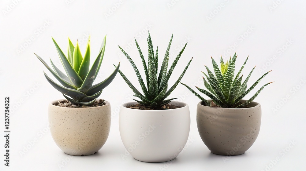 Modern indoor plant standing alone on a clean white background. A contemporary potted plant that brings a touch of greenery and freshness to an indoor space Modern indoor plant standing alone on a clean white background. A contemporary potted plant that brings a touch of greenery and freshness to an indoor space