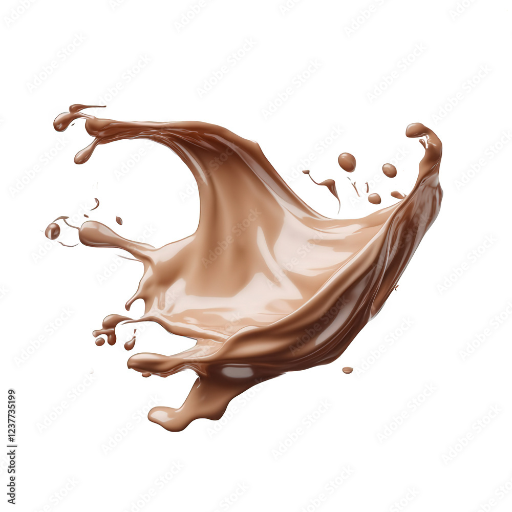 Fototapeta premium Brown coffee splashes water droplets