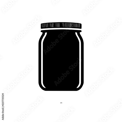 Mason Jar Silhouette: A simple yet versatile silhouette of a classic mason jar, perfect for adding a rustic or homemade touch to your designs.  