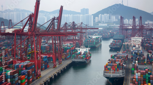 Japan and South Korea, two clenched fists facing each other. Trade war and economic conflict between two asian countries, national flags on fist