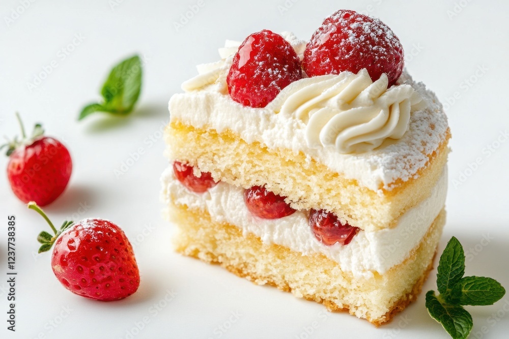Delicious Strawberry Shortcake Dessert Slice Delicious Strawberry Shortcake Dessert Slice