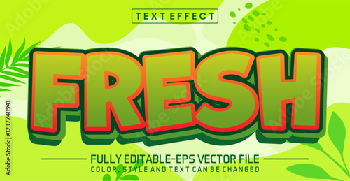 Fresh font Text effect editable