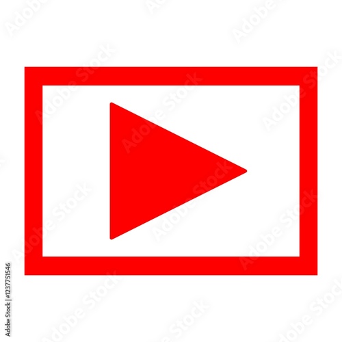 Free Download illustration of red stop button inside red box and isolated white background - GFXLoad