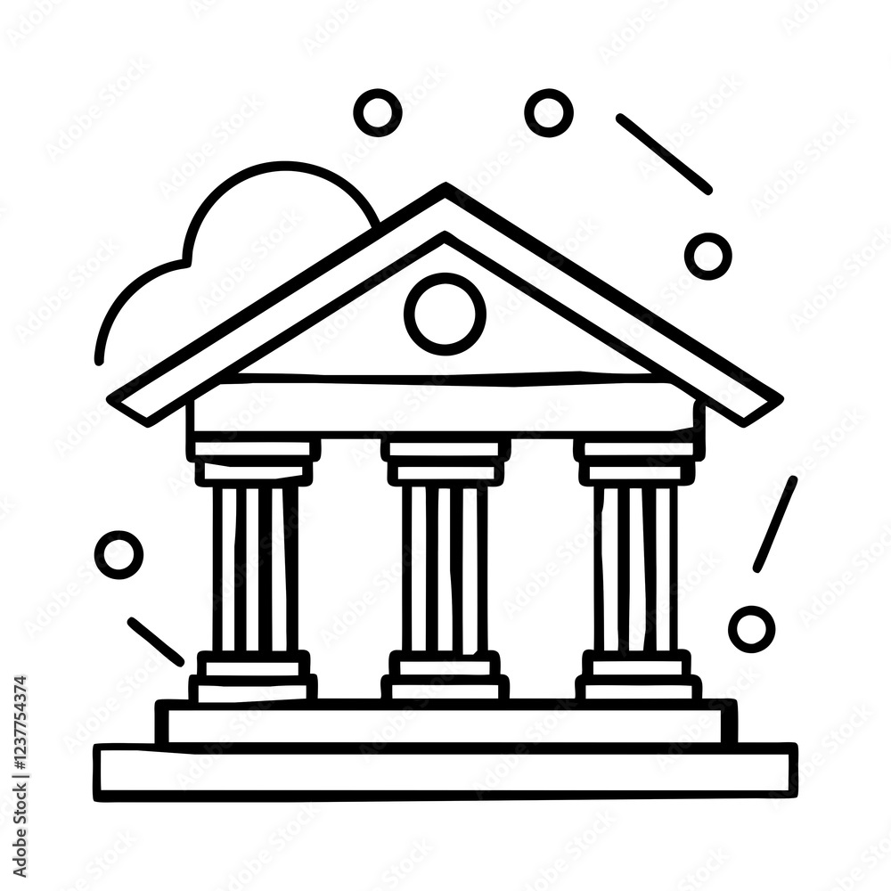 futuristic digital bank icon design. sleek vector representation of fintech building. modern minimalist banking symbol with blockchain. futuristic digital bank icon design. sleek vector representation of fintech building. modern minimalist banking symbol with blockchain.