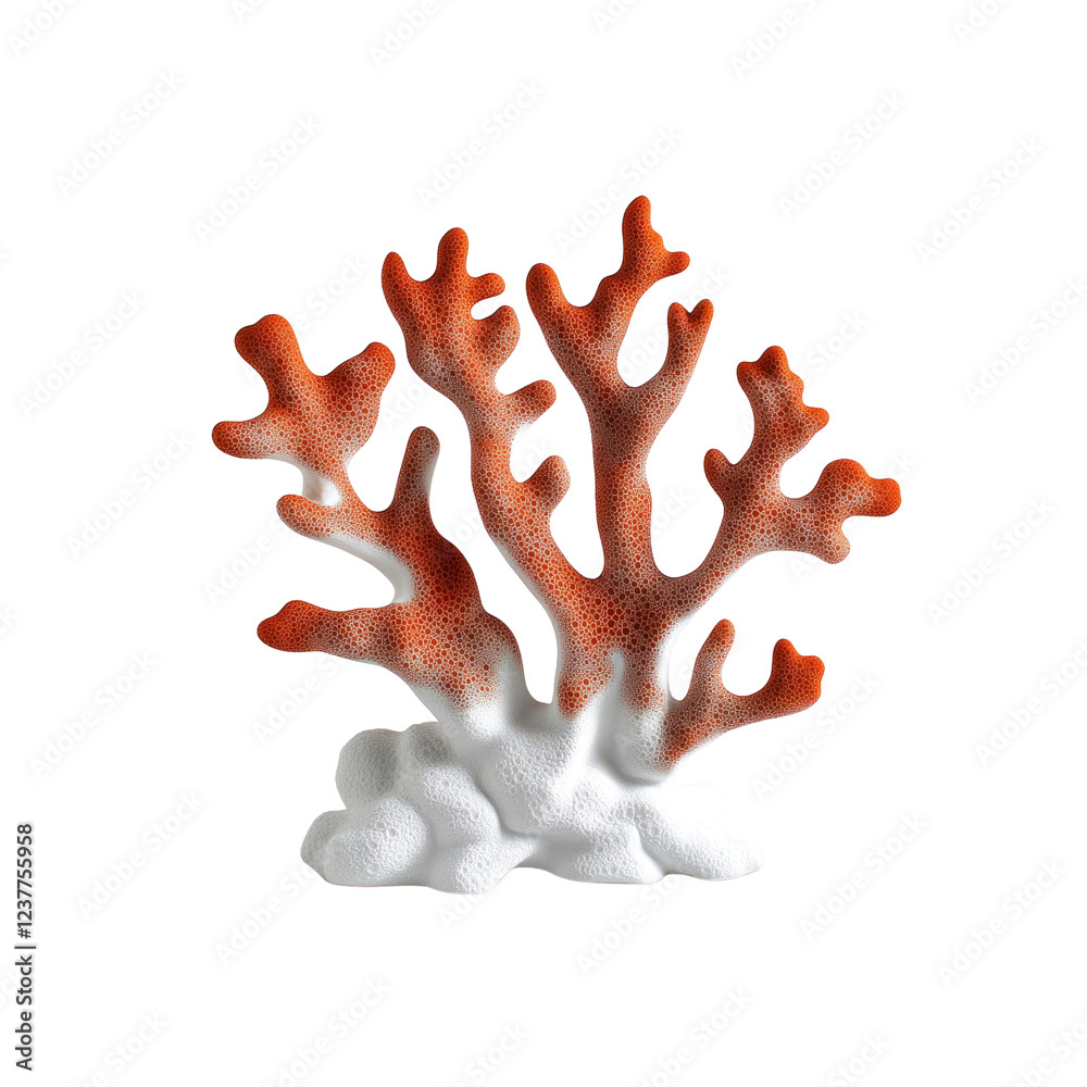 Elegant Orange and White Coral Decoration Elegant Orange and White Coral Decoration