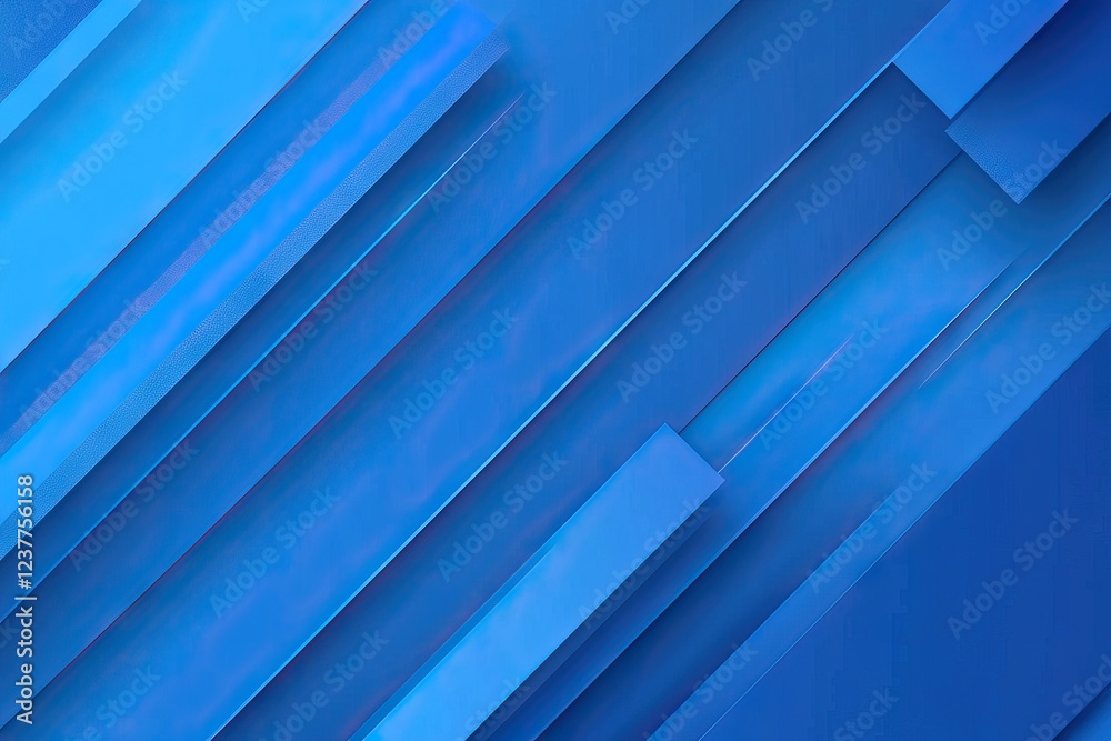 Obraz premium Blue Background with Diagonal Lines and Gradient Colors. AI generated illustration