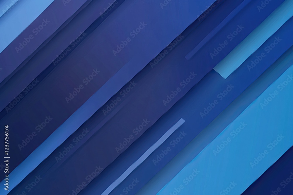 Obraz premium Blue Background with Diagonal Lines and Gradient Colors. AI generated illustration