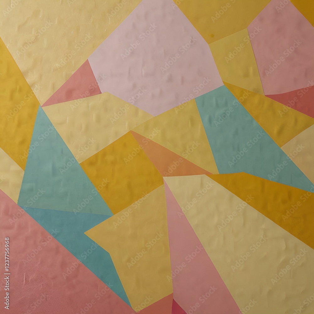 Soft geometric pattern in pastel yellow with raised surfaces for modern design backgrounds
Soft geometric pattern in pastel yellow with raised surfaces for modern design backgrounds