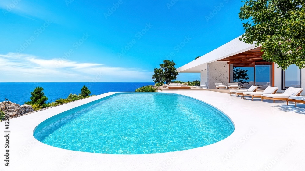 Modern Luxury Villa with Infinity Pool Overlooking Ocean View Modern Luxury Villa with Infinity Pool Overlooking Ocean View
