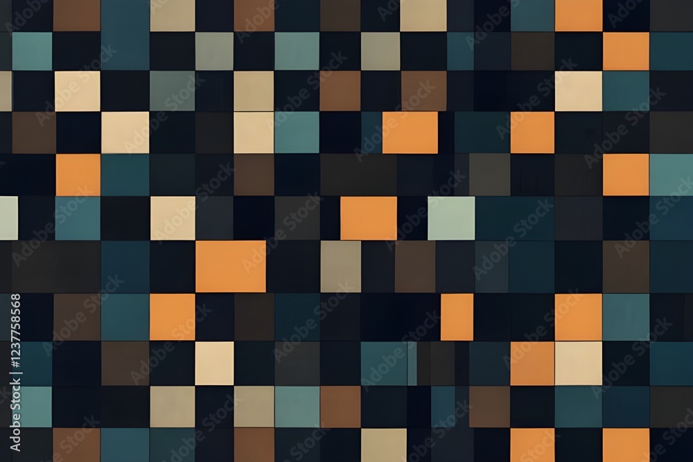 Squares design background Generative AI

