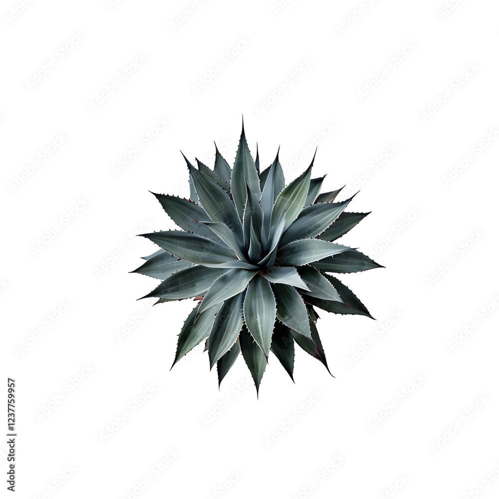 Agave or Aqava americana isolated on white background Agave or Aqava americana isolated on white background