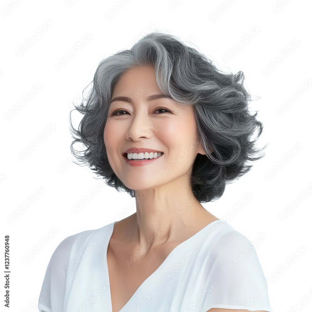 A fashionable elderly woman in her 60s A fashionable elderly woman in her 60s