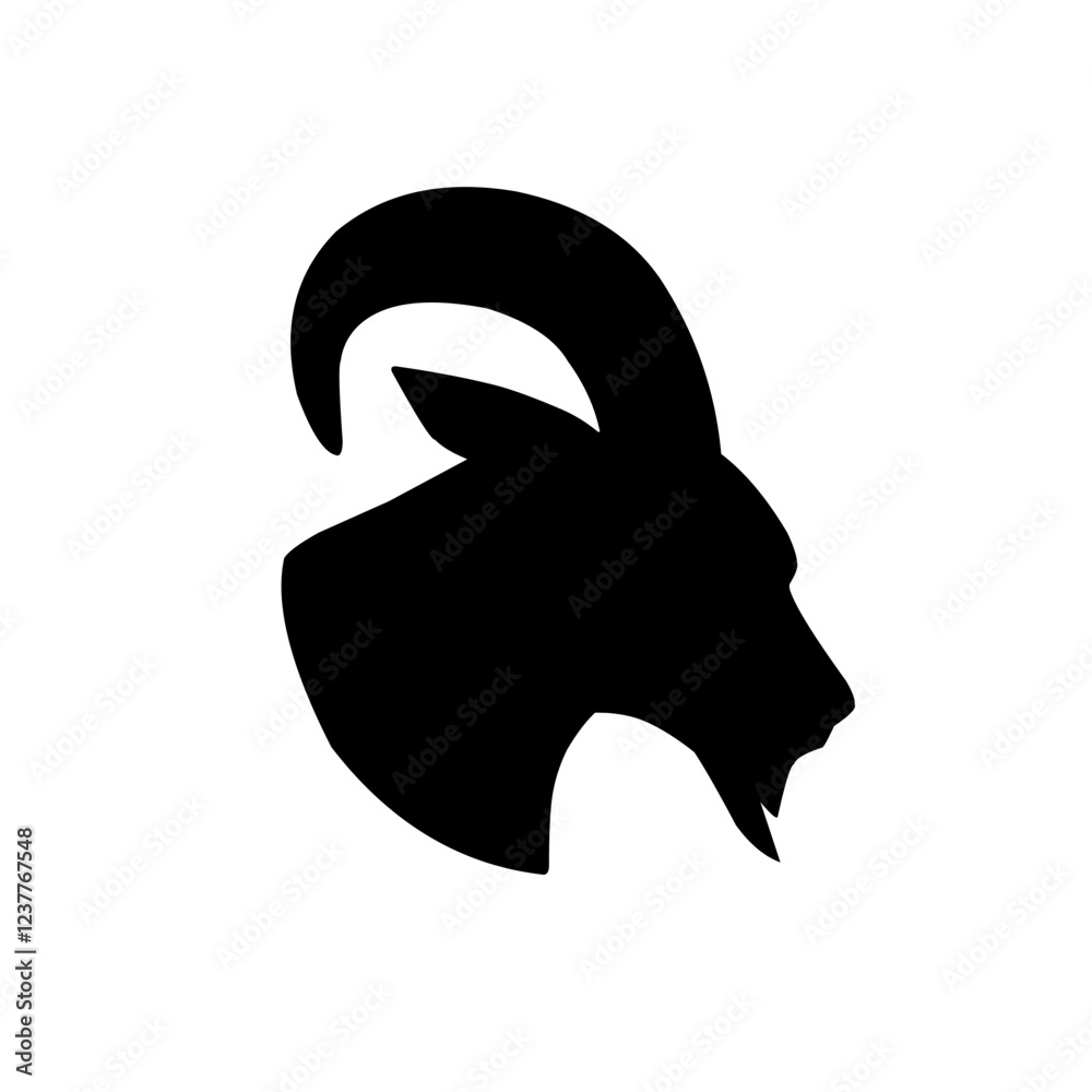 Obraz premium Goat Head logo icon