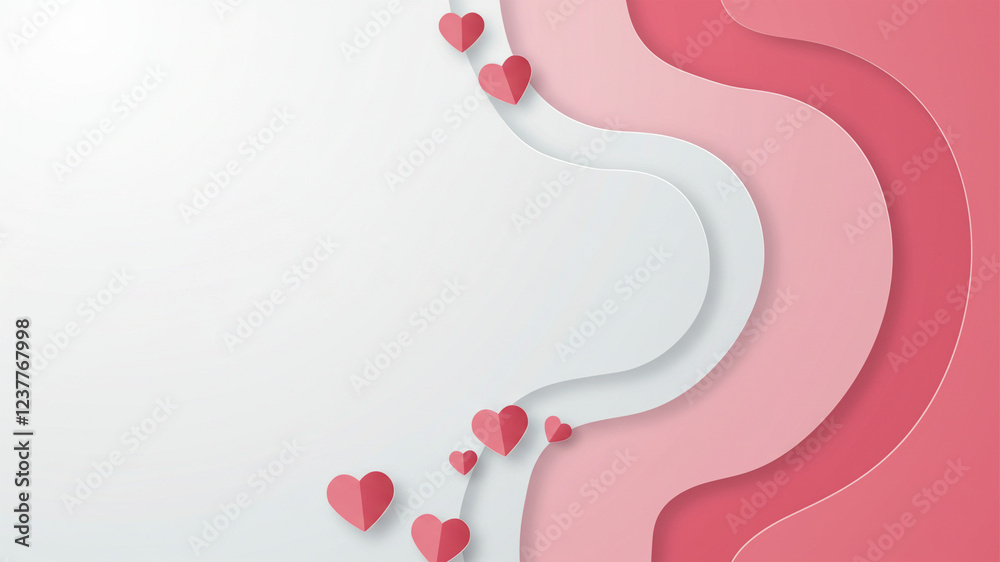valentine theme background with aesthetic cute heart shape. with a mix of pink and red. ai generative valentine theme background with aesthetic cute heart shape. with a mix of pink and red. ai generative