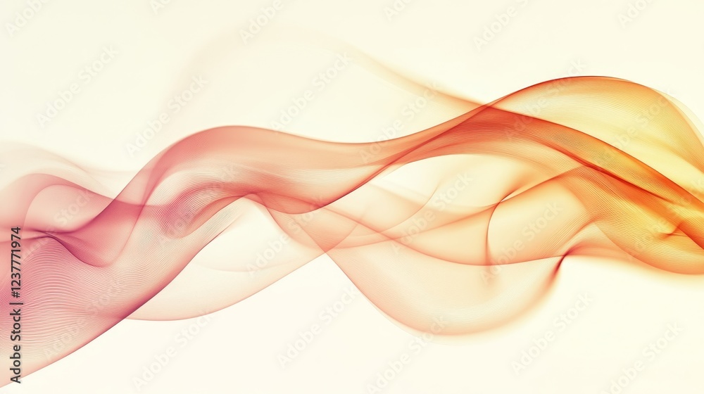 Obraz premium Abstract Colorful Waves Flowing Smoothly in Soft Light Background