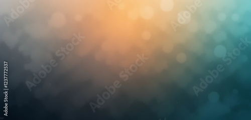 Wallpaper Mural Abstract background with blurred lights and bokeh effect, gradient of orange and teal colors, dreamy and hazy atmosphere, perfect for designs and wallpapers. Torontodigital.ca