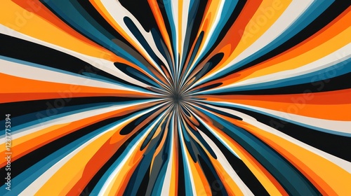 Wallpaper Mural Abstract swirling orange blue design, digital art, background texture Torontodigital.ca