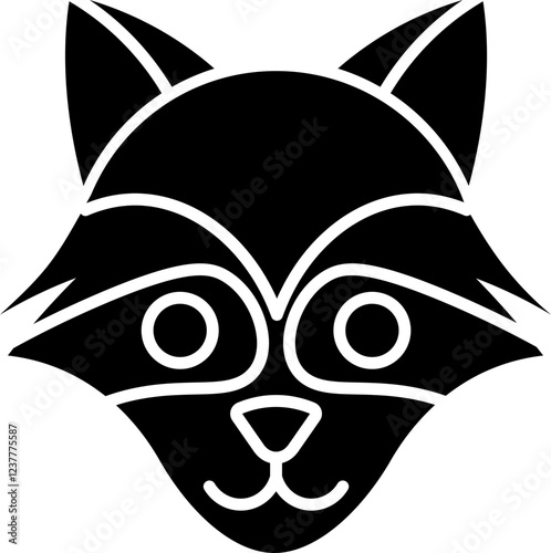 raccoon icon vector shape